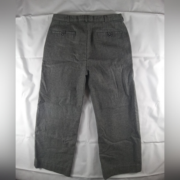 Yves saint Laurent wool dress pants highrise crop wideleg grey women's size 33 - Picture 6 of 8